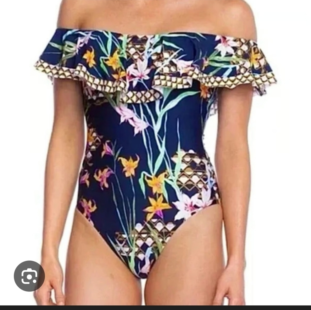 Trina Turk Fiji Floral Off-the-Shoulder Size 6